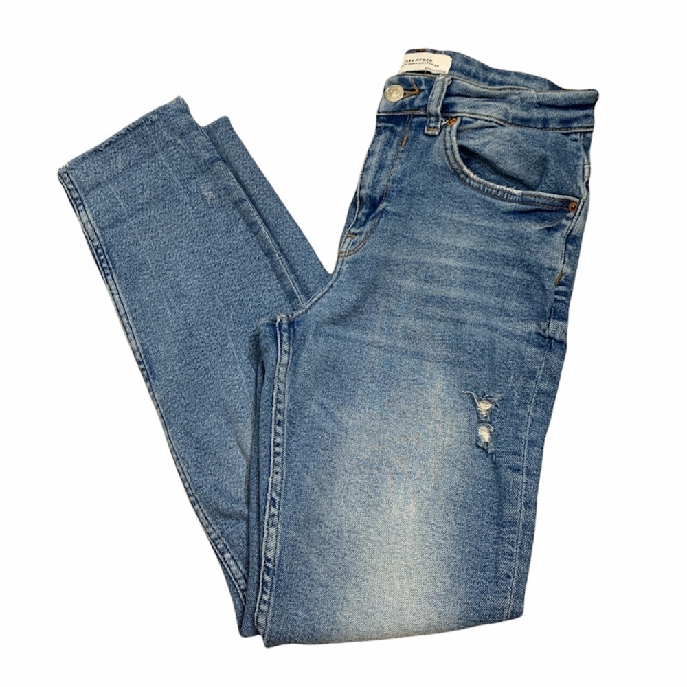 Zara Women’s Distressed Ripped Jeans